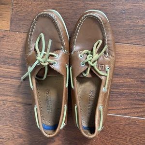 Tan Sperry shoes